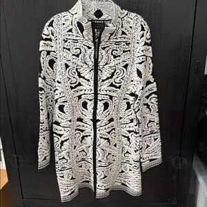 Black and White Patterned Jacket